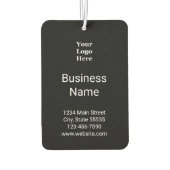 Bedrijfsnaam Contact Info Zwart & Wit Uw Logo Luchtverfrisser (Achterkant)