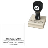 Bedrijfsnaam Contactgegevens Rubber Stamp Rubberstempel (Gestempeld)