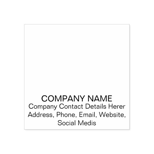 Bedrijfsnaam Contactgegevens Rubber Stamp Rubberstempel (Afrduk)