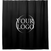 Bedrijfsnaam Creëer Uw eigen bedrijfstekst Douchegordijn (Voorkant)