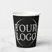 Bedrijfsnaam Creëer Uw eigen bedrijfstekst Papieren Bekers (Achterkant)