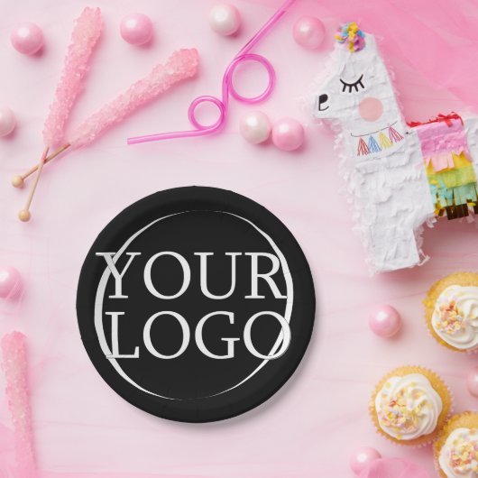 Bedrijfsnaam Creëer Uw eigen bedrijfstekst Papieren Bordje (Feest)