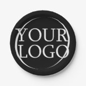 Bedrijfsnaam Creëer Uw eigen bedrijfstekst Papieren Bordje (Voorkant)