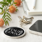 Bedrijfsnaam Creëer Uw eigen bedrijfstekst Sleutelhanger (Zijkant)