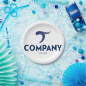 Bedrijfsnaam Custom Company Logo Papieren Bordje (Feest)