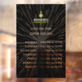 Bedrijfsnaam Custom Company Uren Raamsticker (Vel 2)