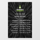 Bedrijfsnaam Custom Company Uren Raamsticker (Vel)