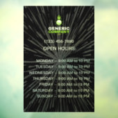 Bedrijfsnaam Custom Company Uren Raamsticker (Vel 3)