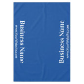 Bedrijfsnaam Deep Blue en White Tekst Sjabloon Tafelkleed (Voorkant)