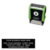 Bedrijfsnaam E-mailadres Kleurenstempel Sjabloon Zelfinktende Stempel (In situ)