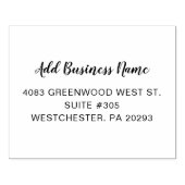 Bedrijfsnaam Eenvoudig aangepast retouradres Rubberstempel (Afrduk)