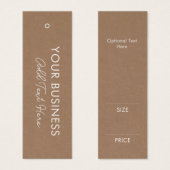 Bedrijfsnaam Elegante Stijlvolle Kleding Hang Labe Mini Visitekaartjes (Voorkant /achterkant)