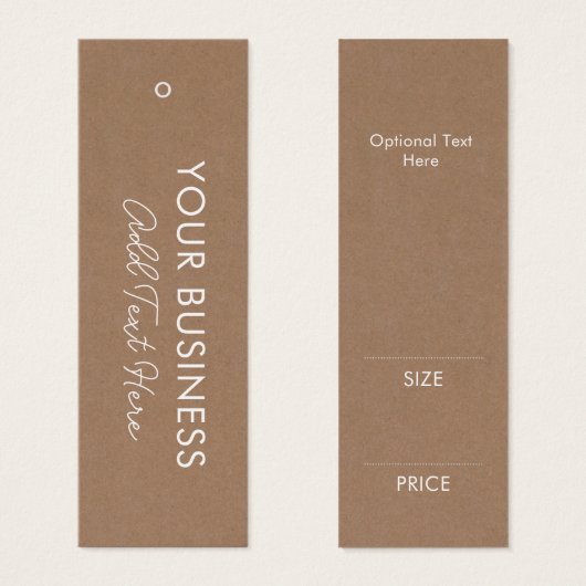 Bedrijfsnaam Elegante Stijlvolle Kleding Hang Labe Mini Visitekaartjes (Voorkant /achterkant)