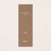 Bedrijfsnaam Elegante Stijlvolle Kleding Hang Labe Mini Visitekaartjes (Achterkant)