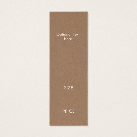 Bedrijfsnaam Elegante Stijlvolle Kleding Hang Labe Mini Visitekaartjes (Achterkant)