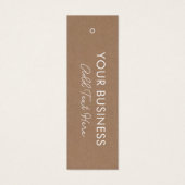 Bedrijfsnaam Elegante Stijlvolle Kleding Hang Labe Mini Visitekaartjes (Voorkant)