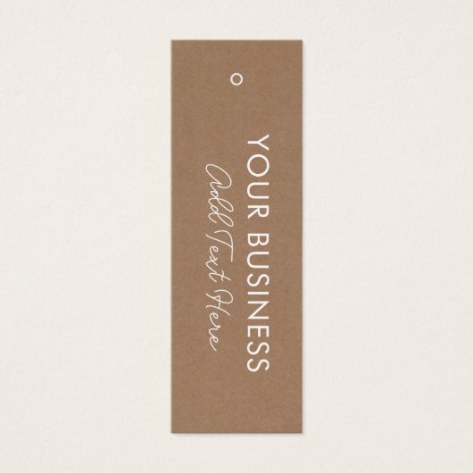 Bedrijfsnaam Elegante Stijlvolle Kleding Hang Labe Mini Visitekaartjes (Voorkant)