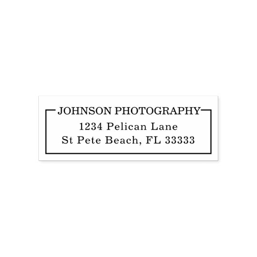 Bedrijfsnaam en adres in Lijst Zelfinktende Stempel (Design)