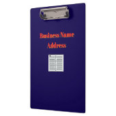 Bedrijfsnaam en adres personaliseren en promoten klembord (Links)