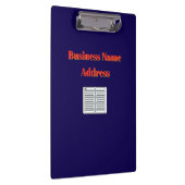 Bedrijfsnaam en adres personaliseren en promoten klembord (Rechts)