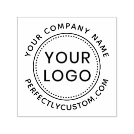 Bedrijfsnaam en bedrijfs-URL aangepaste logo sjabl Zelfinktende Stempel