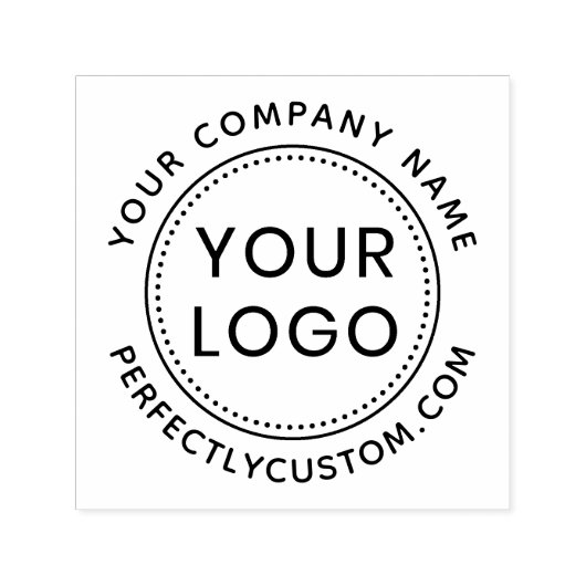 Bedrijfsnaam en bedrijfs-URL aangepaste logo sjabl Zelfinktende Stempel (Design)