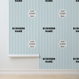 Bedrijfsnaam en logo behang
