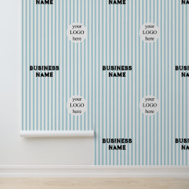 Bedrijfsnaam en logo behang