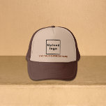 Bedrijfsnaam en Logo Brown en Tan Trucker Hat Trucker Pet<br><div class="desc">Trucker dat u kunt aanpassen om uw bedrijfsnaam te zetten. Je kunt het als weggegeven object of cadeau aan je klanten geven. Je kunt het ook opnemen in je marketingmaterialen om reclame te maken voor je bedrijf of in je promotionele producten om je merknaam te promoten. Trucker dat met uw...</div>