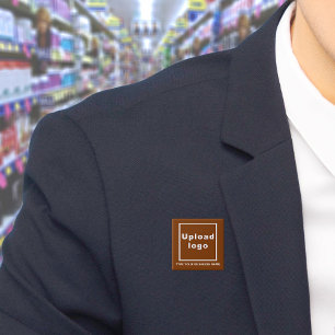 Bedrijfsnaam en Logo Brown Square Button
