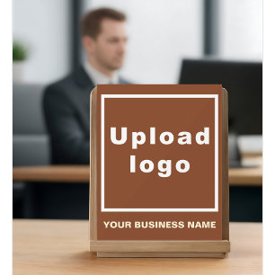 Bedrijfsnaam en logo Bruin acryl bord