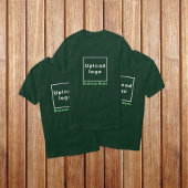 Bedrijfsnaam en logo | Diep bosgroene heren T-shirt
