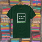 Bedrijfsnaam en logo | Diep bosgroene heren T-shirt