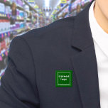 Bedrijfsnaam en Logo Green Square Button<br><div class="desc">Vierkante knoop die u kunt aanpassen om uw bedrijfsnaam en logo te zetten. U kunt deze knoop als uniform toebehoren van uw personeel gebruiken. U kunt het ook gebruiken als verpakkingsaccessoire. U kunt het in uw marketing materialen ook opnemen om uw zaken te adverteren of uw merknaam aan uw klanten...</div>