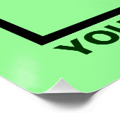 Bedrijfsnaam en Logo, Lichtgroen Vierkant Glanzend Perfect Poster (Hoek)