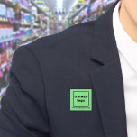Bedrijfsnaam en Logo Light Green Square Button<br><div class="desc">Vierkante knoop die u kunt aanpassen om uw bedrijfsnaam en logo te zetten. U kunt deze knoop als uniform toebehoren van uw personeel gebruiken. U kunt het ook gebruiken als verpakkingsaccessoire. U kunt het in uw marketing materialen ook opnemen om uw zaken te adverteren of uw merknaam aan uw klanten...</div>