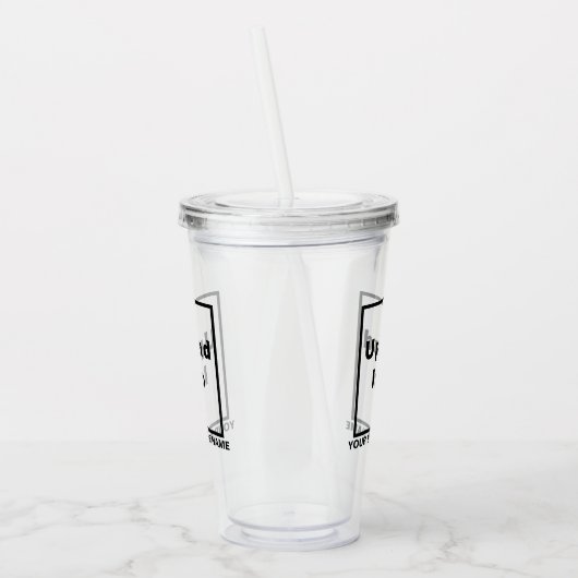 Bedrijfsnaam en Logo op Acryl Tumbler Acryl Drinkbeker (Links)