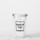 Bedrijfsnaam en Logo op Acryl Tumbler Acryl Drinkbeker (Achterkant)