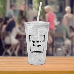 Bedrijfsnaam en Logo op Acryl Tumbler Drinkbeker