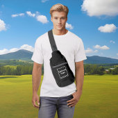 Bedrijfsnaam en Logo op Black Sling Bag