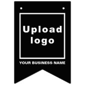 Bedrijfsnaam en Logo op Black Swallowtail Vlaggetjes (Tweede vlag)