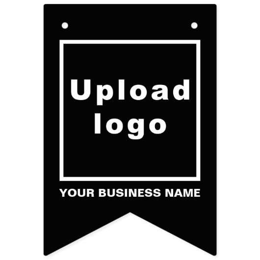 Bedrijfsnaam en Logo op Black Swallowtail Vlaggetjes (Derde vlag)