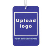 Bedrijfsnaam en Logo op Blue Air Freshener Luchtverfrisser (Achterkant)