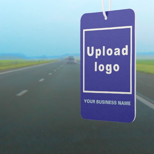 Bedrijfsnaam en Logo op Blue Air Freshener Luchtverfrisser