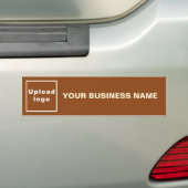 Bedrijfsnaam en Logo op bruine Bumpersticker (Op auto)