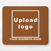 Bedrijfsnaam en Logo op Bruine Muismat (Voorkant)