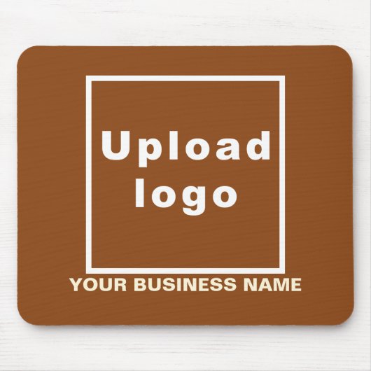 Bedrijfsnaam en Logo op Bruine Muismat (Voorkant)