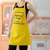 Bedrijfsnaam en Logo op geel polyester Schort