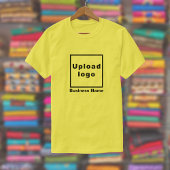 Bedrijfsnaam en Logo op geel T-shirt