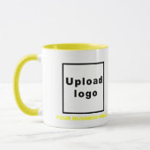 Bedrijfsnaam en Logo op Gele Combo-Mok Mok (Links)